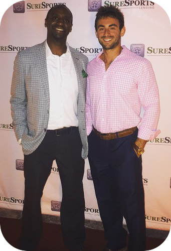 Darren Heitner with client Leon McKenzie of Sure Sports Lending.